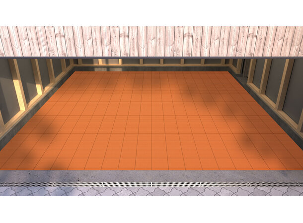 Versoflor TASKFLOR® klikkbar gulvflis Pumpkin Orange, 30x30cm, 1stk. 