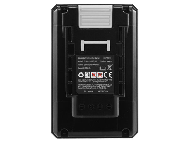 Gloss Factory Batteri Tekstilrenser 18V Oppladbart batteri 2000mAh 