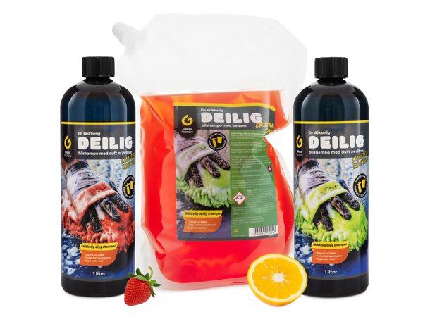 Gloss Factory Deilig bilshampo-pakke 5L deilig såpe for bøtte & skumkanon 