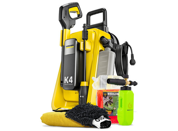 Kärcher K4 Comfort Premium Startpakke Høytrykkspyler med trommel & utstyr 