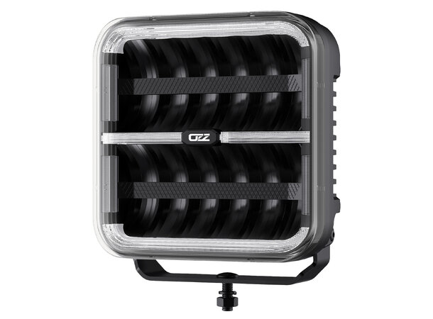 OZZ SQR 9" Black – LED fjernlys med boost og varsellys