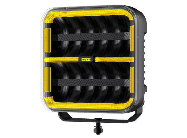 OZZ SQR 9" Black – LED fjernlys med boost og varsellys