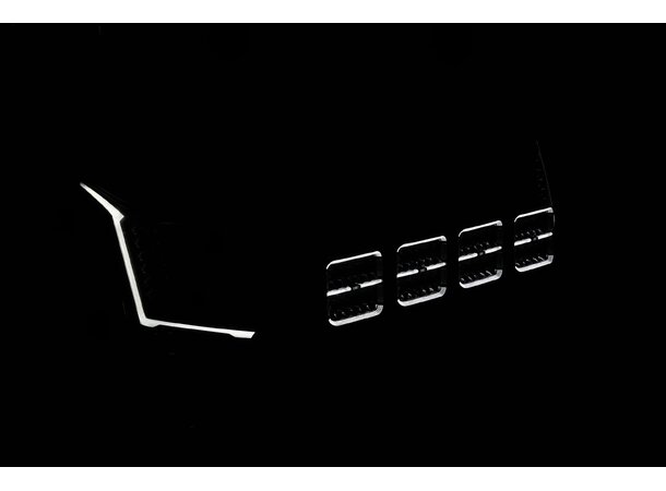 OZZ SQR 9" Black – LED fjernlys med boost og varsellys