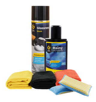 Rainy - Usynlig Vindusvisker Komplett Kit fra Gloss Factory
