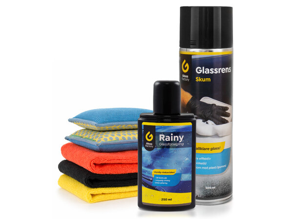 Rainy - Usynlig Vindusvisker Komplett Kit fra Gloss Factory 