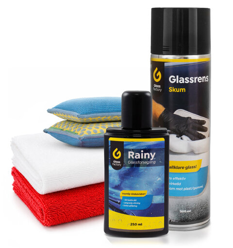 Rainy - Usynlig Vindusvisker Komplett Kit fra Gloss Factory