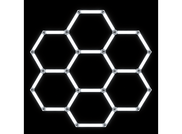 Turisimo GRID Hexagon pakke 7 Hexagon belysning 7 ruter 