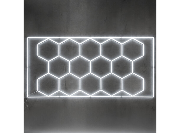 Turisimo GRID Hexagon pakke – LED-belysning til garasje | Garasjetid