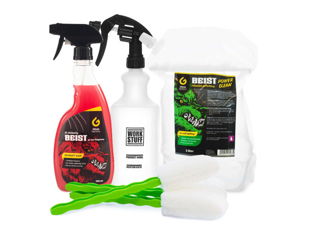 Gloss Factory BEIST-pakke Helt rå felgrens og avfetting 