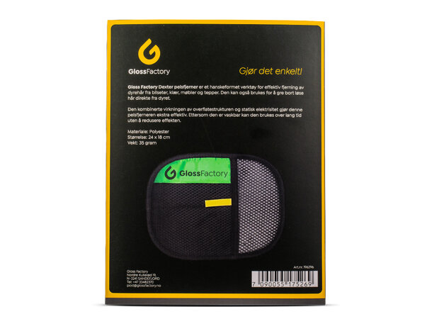 Gloss Factory Dexter pelsfjerner Perfekt til bilseter, tepper og klær 