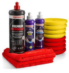 Menzerna Gelcoat pakke 130/150mm Polish, puter og kluter