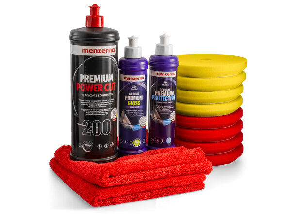 Menzerna Gelcoat pakke liten båt Polish, puter og kluter 