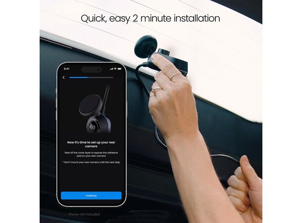 Next-Base IQ Bakovervendt Kamera - Sikker Rygging med 1440P Oppl.