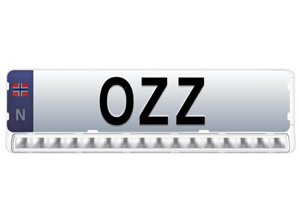 OZZ LP1 20" Fjernlys LED-bar med Nummerskiltbrakett – 9600 Lumen