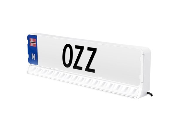 OZZ LP1 Skiltholder LED Fjernlys Hvit