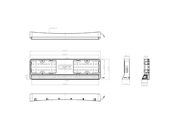 OZZ LP1 Skiltholder LED Fjernlys Hvit