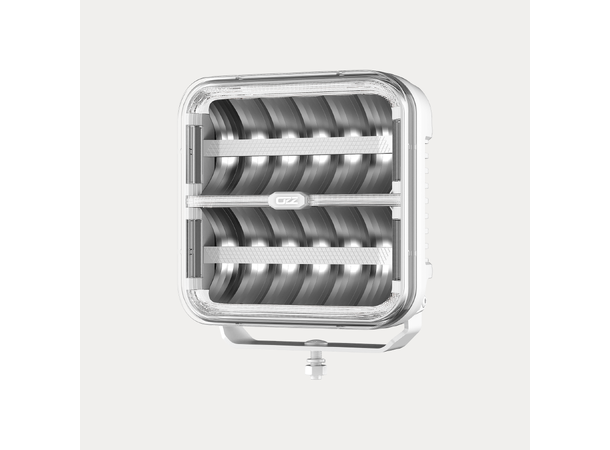 OZZ SQR 9" Hvit – LED fjernlys med boost og varsellys