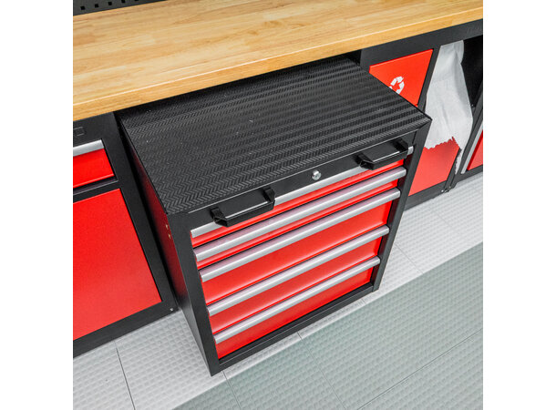 Turisimo 5-skuffers hjulskap i stål – moderne og praktisk