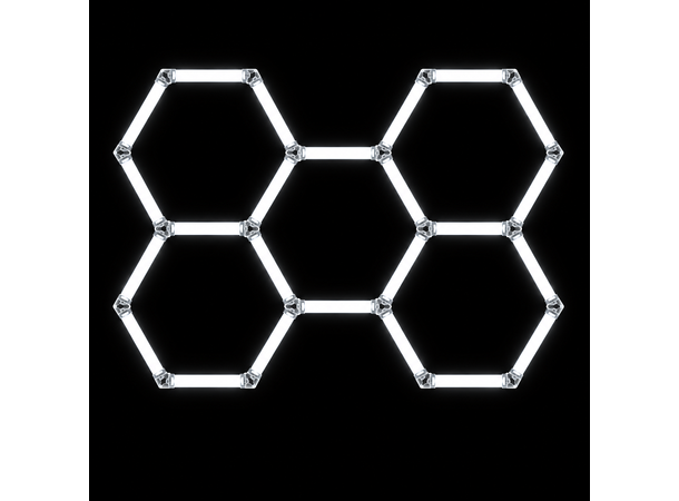Turisimo GRID Hexagon pakke 5 Hexagon belysning 5 ruter 