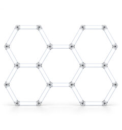 Turisimo GRID Hexagon pakke 5 Hexagon belysning 5 ruter