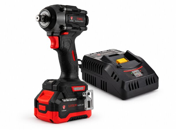 Turisimo TORQ 20V muttertrekker 350 Nm med 5.0Ah batteri | Garasjetid
