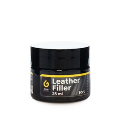 Gloss Factory Leather Filler, sort Sort reparasjonsmasse for skinn, 25ml