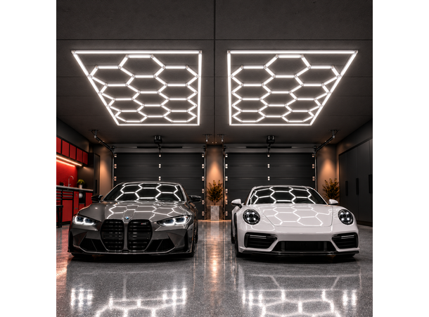 Turisimo GRIDHexagon Double Garage Hexagon-panel 2 x 14 ruter inkl. 2Xramme 