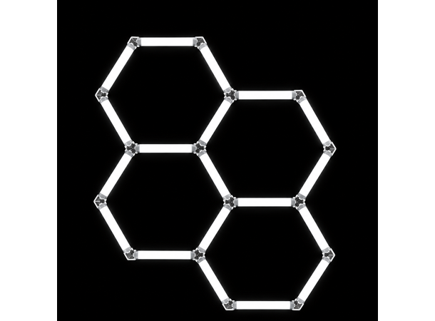 Turisimo GRID Hexagon pakke 4 Hexagon belysning 4 ruter 