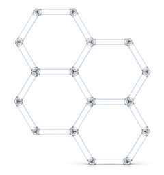 Turisimo GRID Hexagon pakke 4 Hexagon belysning 4 ruter