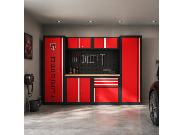 Turisimo komplett garasjeinnredning 2560 mm – detailer 2