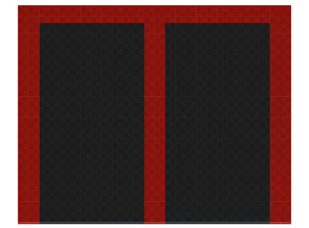 Versoflor Garasjegulv rød/sort dobbel Komplett garasjegulv til 50kvm garasje 