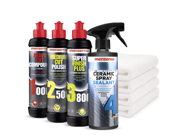 Dette er en komplett 3-stegs poleringspakke fra Menzerna