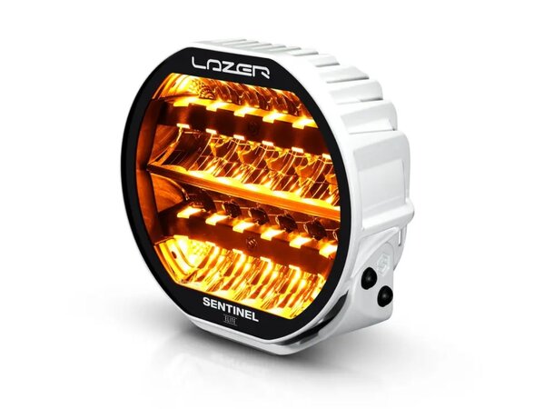 LAZER Sentinel PL2 9" fjernlys med kombo lysbilde - Hvitt hus!