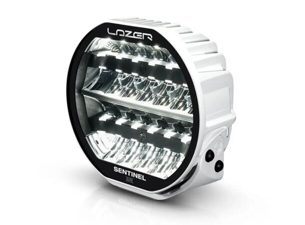 LAZER Sentinel PL2 9" fjernlys med kombo lysbilde - Hvitt hus!