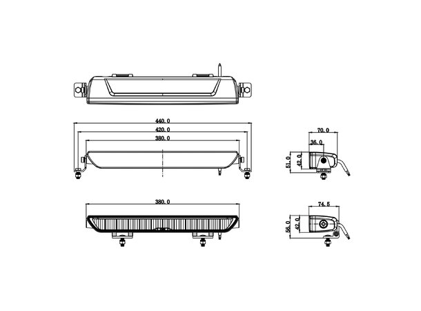 OZZ XB1 15" LED Fjernlys Sort | 11200 Lumen