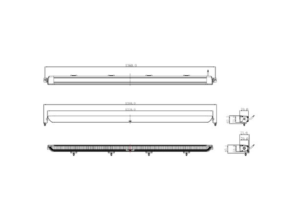 OZZ XB1 P52" LED-bar med posisjonslys – Kraftig og stilfull belysning