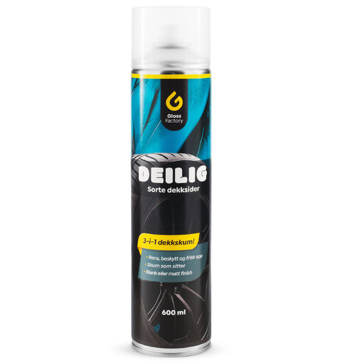 Gloss Factory Deilig Sorte Dekk Dekkskum som renser og fornyer, 600 ml