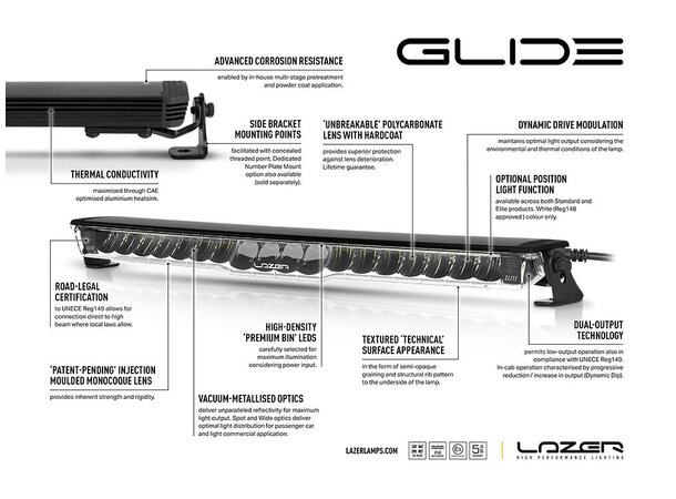 Lazer Glide Elite 18 LED LED-bar – 12.800 lumen