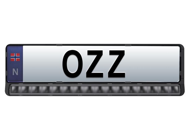 OZZ LP1 20" Fjernlys LED-bar med Nummerskiltbrakett – 9600 Lumen