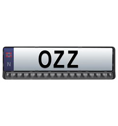 OZZ LP1 LED Fjernlys Sort 4880 effektive lumen, 450m kastelengde