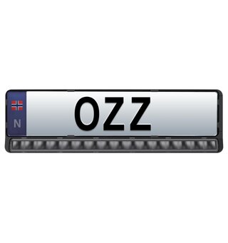 OZZ LP1 LED Fjernlys Sort 4880 effektive lumen, 450m kastelengde