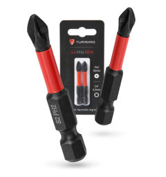 Turisimo PH2x50mm bitspakke 2 x PH2-bits i S2-legert stål