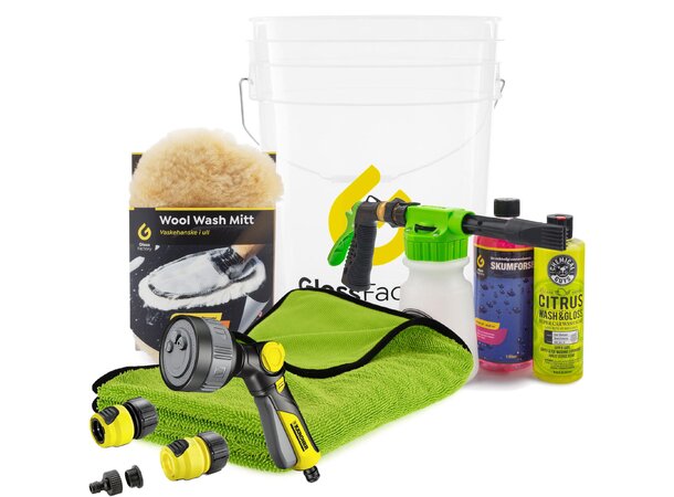 Vaskepakke for håndvask av bil Komplett vaskepakke for skånsom bilvask 