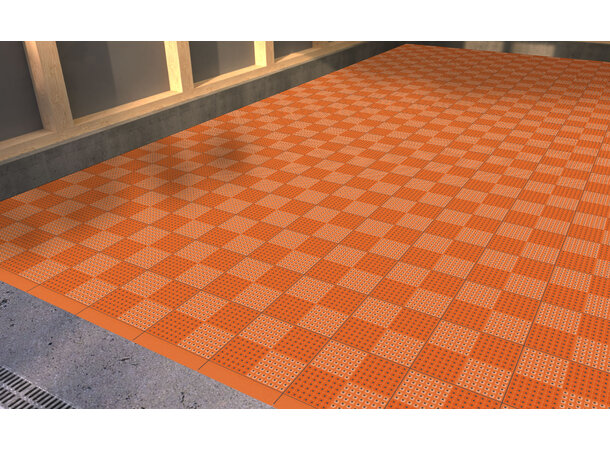Versoflor UPFLOR® klikkbar gulvflis Pumkin Orange, 30x30cm, 1stk. 