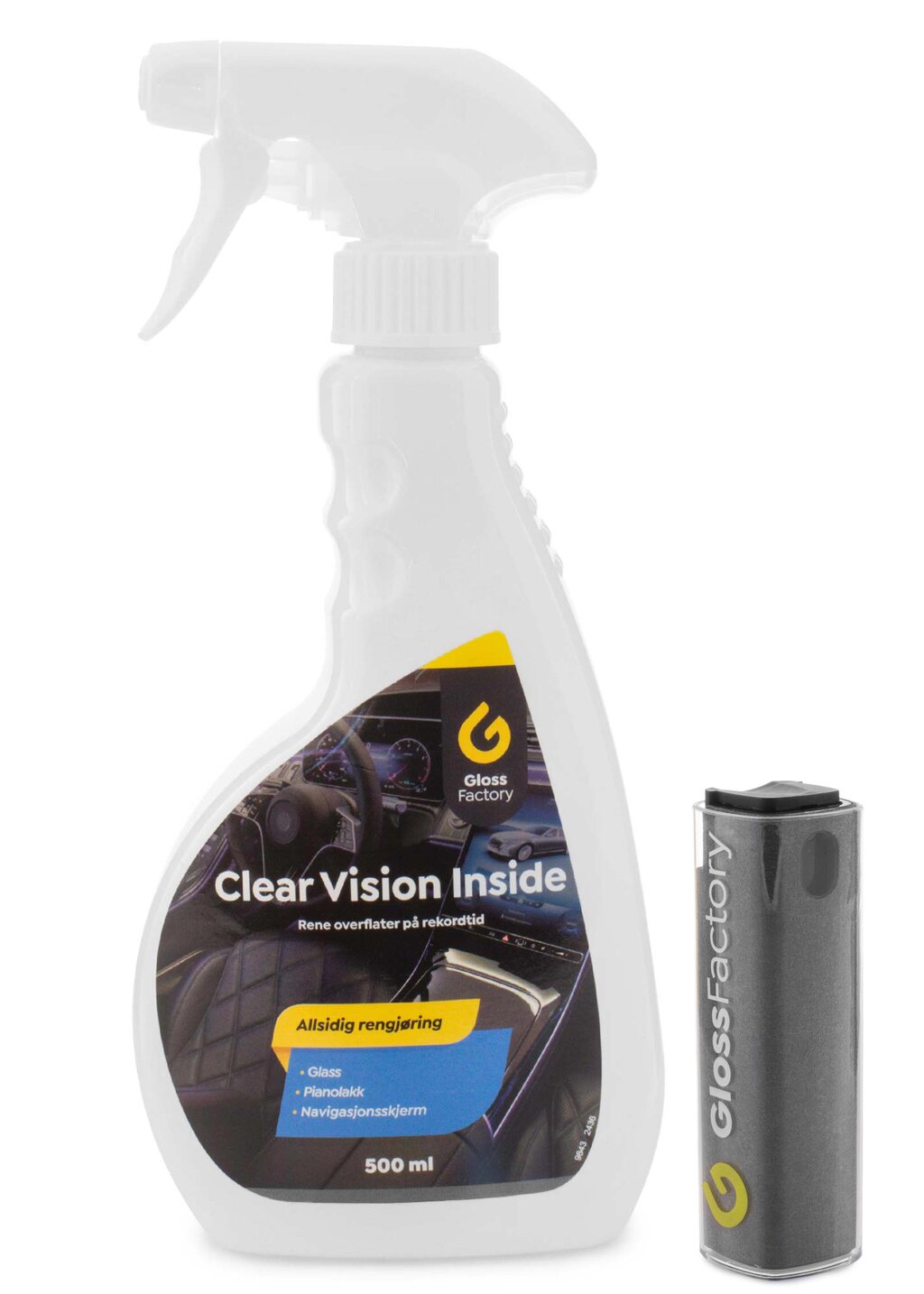 Gloss Factory Clear Vision Inside Komplett interiørrens, 500ml - Garasjetid
