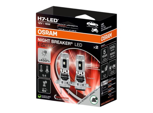 Osram Night Breaker LED Speed H7 – Kraftigere lys til bilen