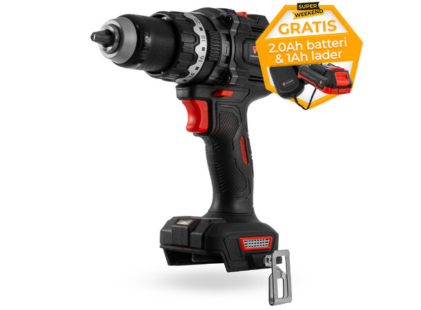Turisimo IMPACT 20V Slagdrill-pakke Super Weekend- Gratis batteri og  lader 
