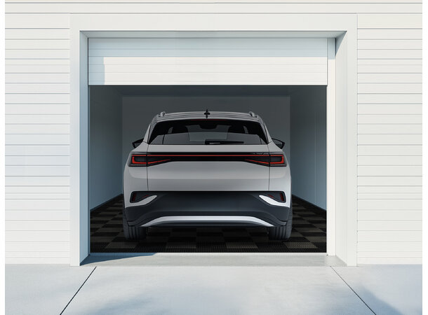 Versoflor Garasjegulv sort/grå enkel Komplett garasjegulv til 20kvm garasje 