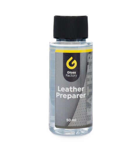 Gloss Factory Leather Preparer Fjerner gammel finish p&#229; skinn, 50ml