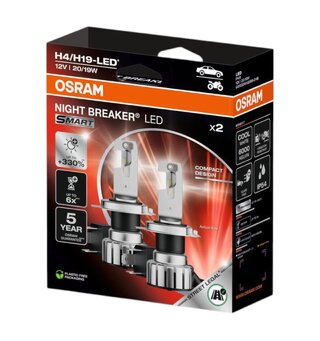 Osram Night Breaker LED Smart H4 Oppgrader til godkjente LED pærer